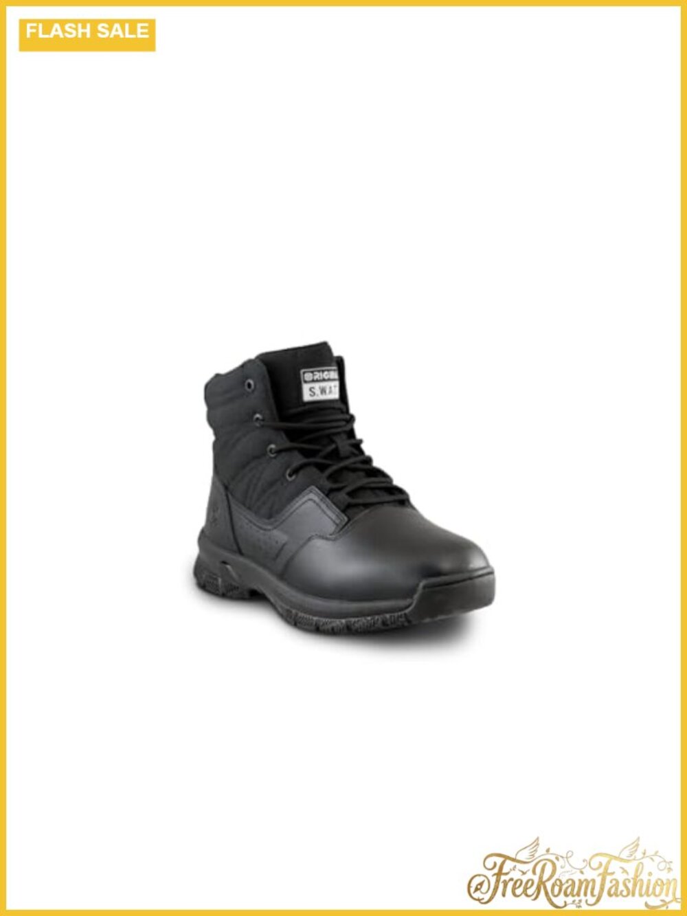 Tactical Side Zip Polishable Toe Boot Leather Slip Resistant Work